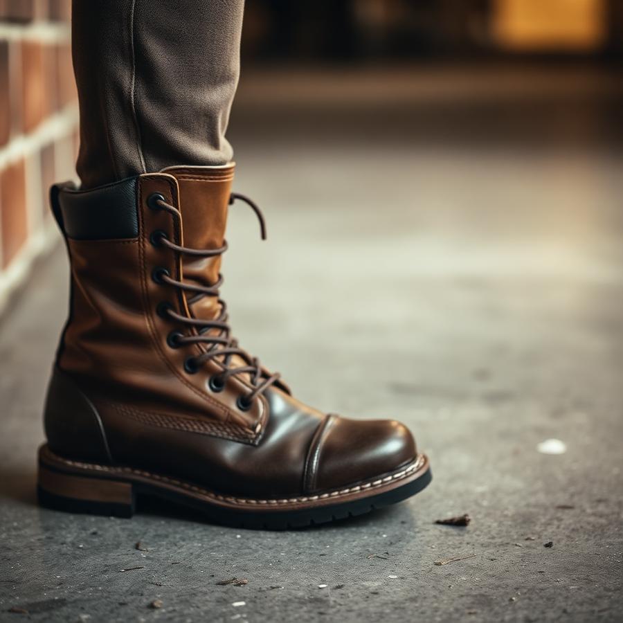 Leather boots